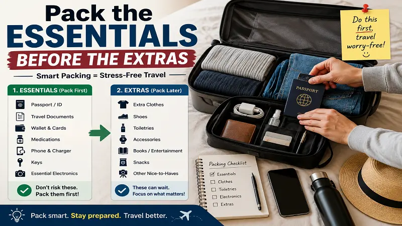 Pack the Essentials Before the Extras